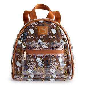 Cute Hello Kitty Floral Print Clear Mini Backpack
